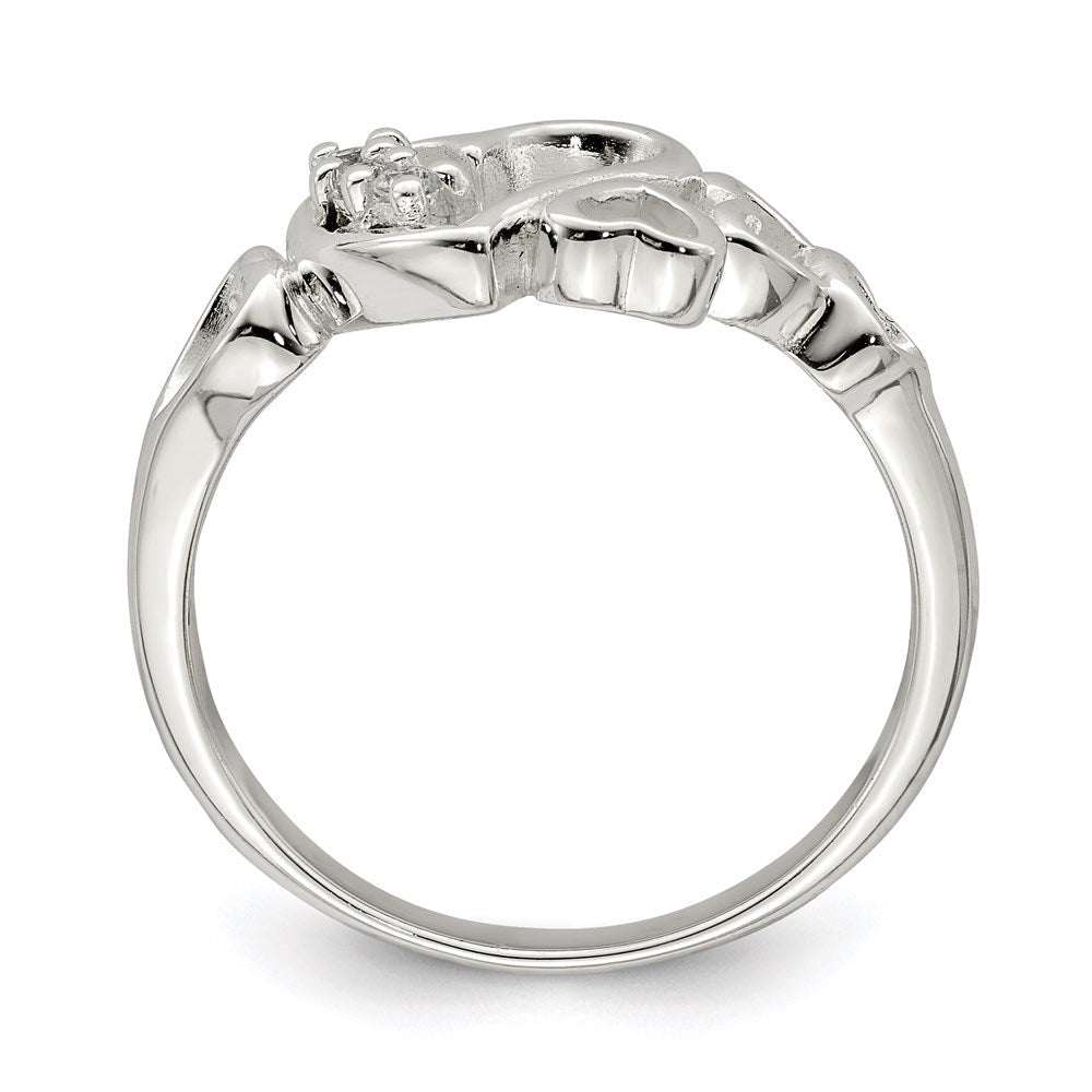 Sterlingsilber Zirkonia Herz Ring