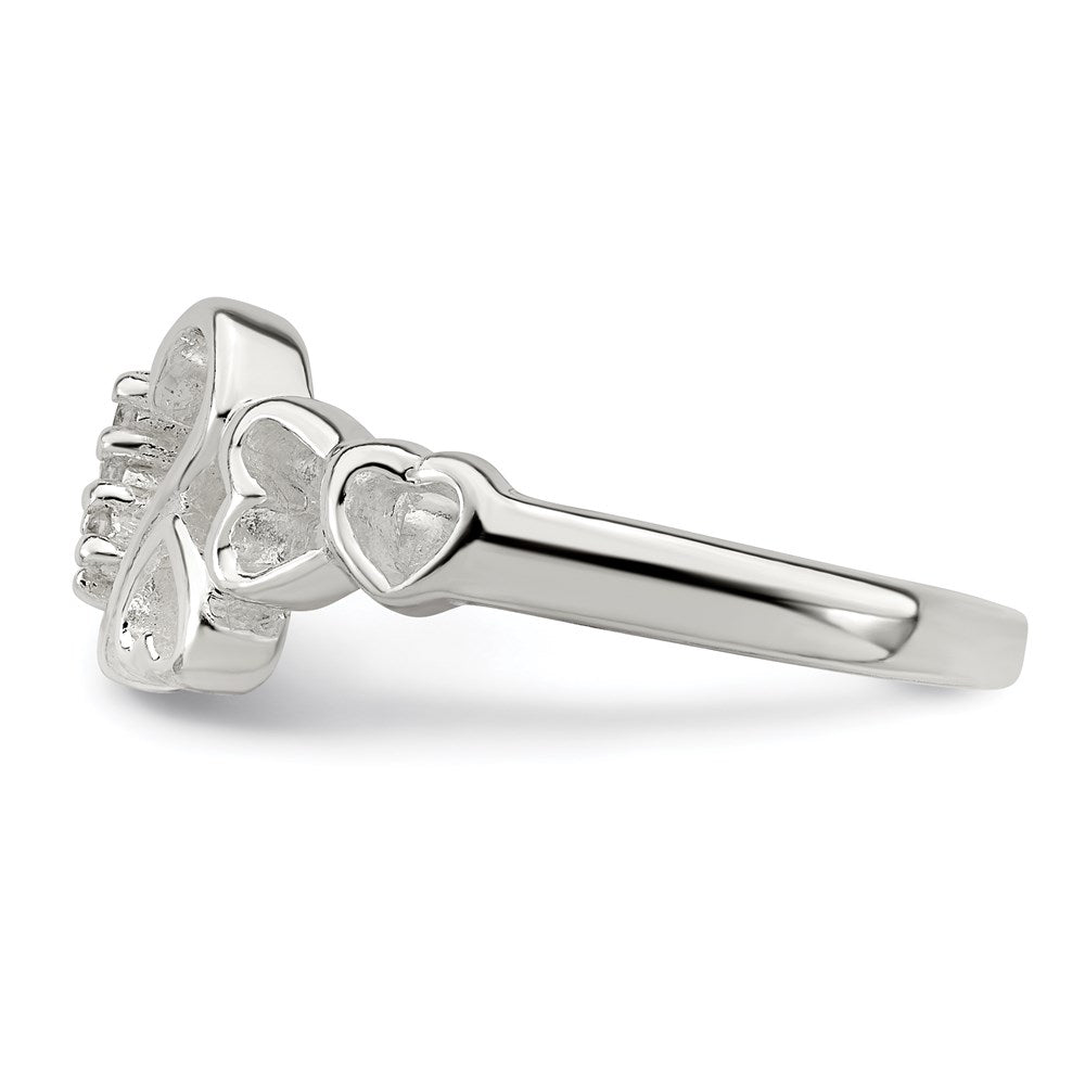 Sterlingsilber Zirkonia Herz Ring