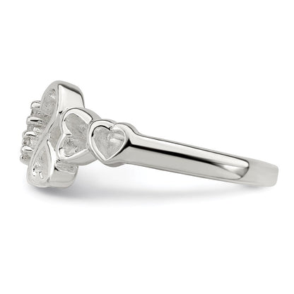 Sterlingsilber Zirkonia Herz Ring