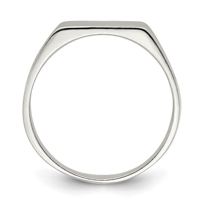 Sterlingsilber 11x9mm Massiv Rückseite Siegel Ring