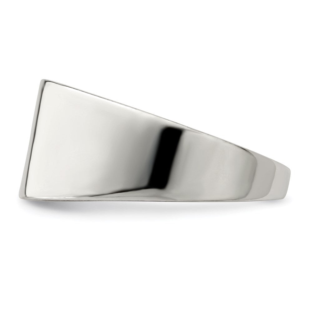 Sterlingsilber 11x9mm Massiv Rückseite Siegel Ring