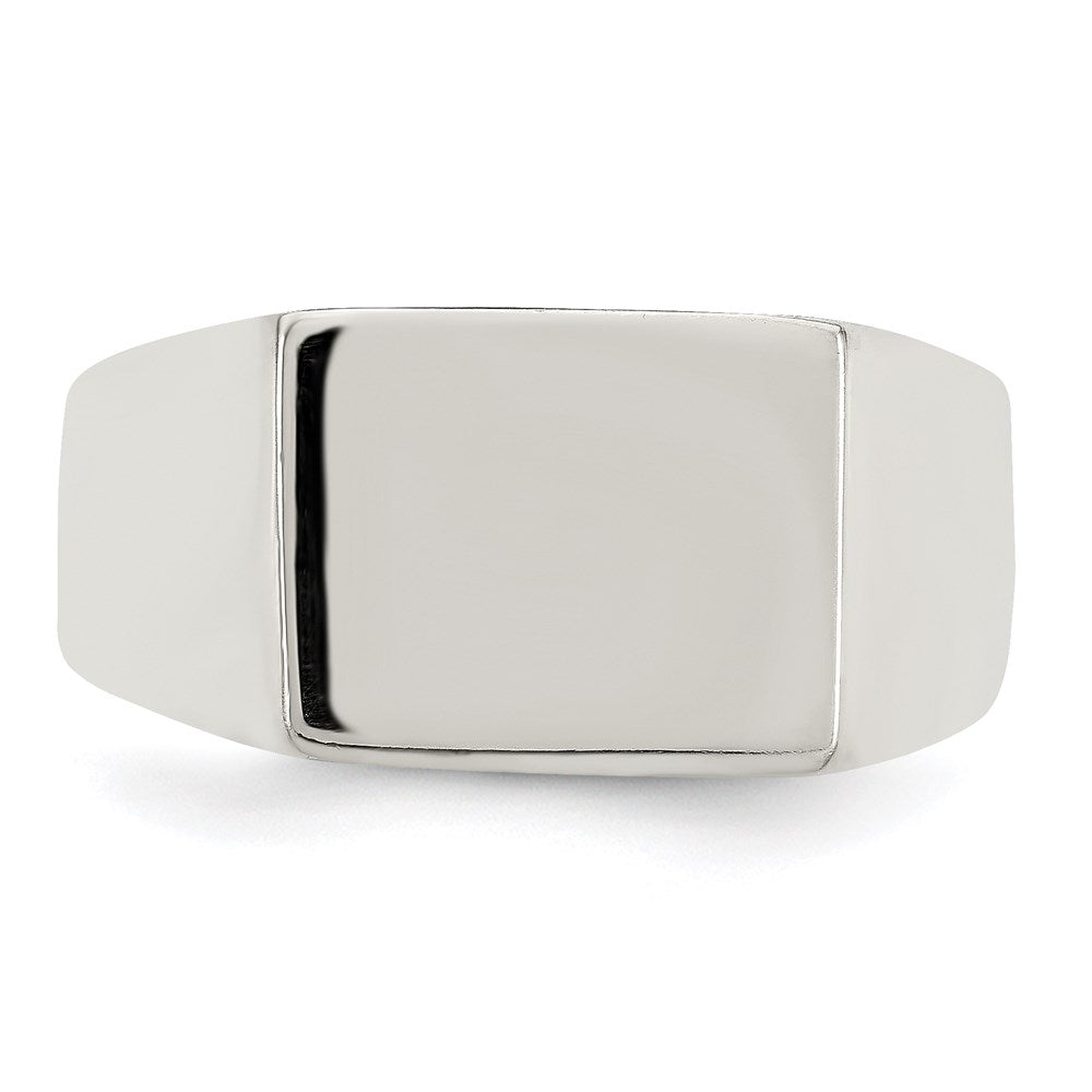 Sterlingsilber 11x9mm Massiv Rückseite Siegel Ring