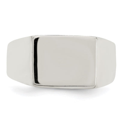 Sterlingsilber 11x9mm Massiv Rückseite Siegel Ring