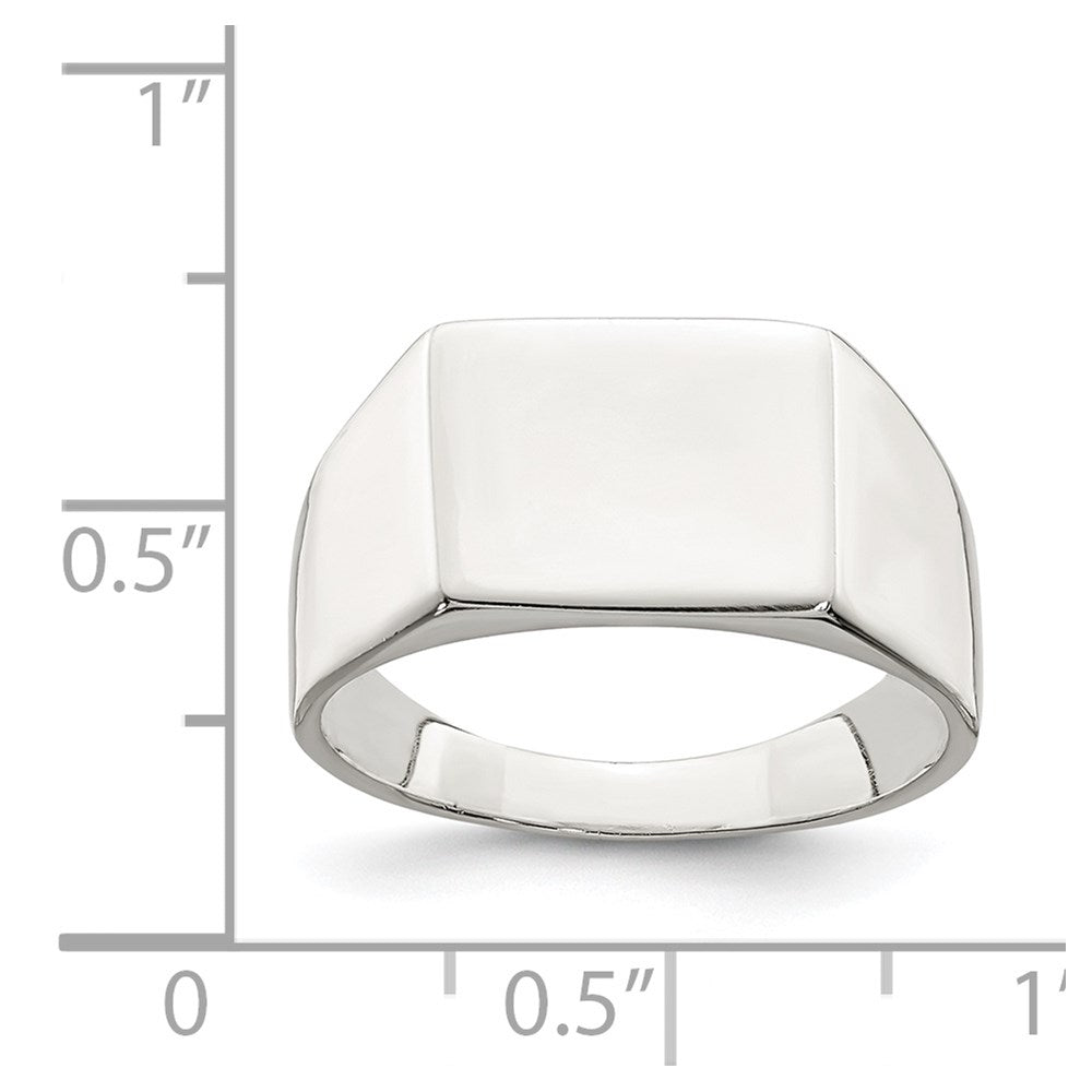 Sterlingsilber 11x9mm Massiv Rückseite Siegel Ring