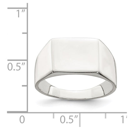 Sterlingsilber 11x9mm Massiv Rückseite Siegel Ring