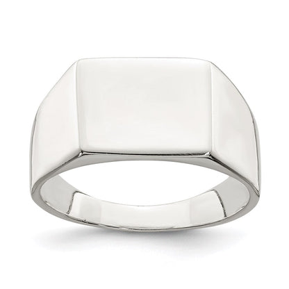 Sterlingsilber 11x9mm Massiv Rückseite Siegel Ring