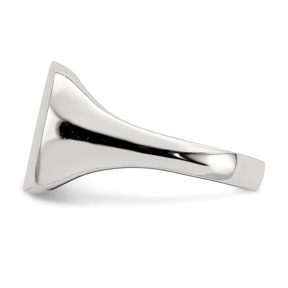 Sterlingsilber 11x14mm Massiv Rückseite Siegel Ring