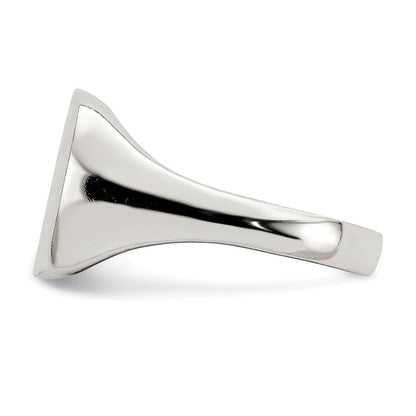 Sterlingsilber 11x14mm Massiv Rückseite Siegel Ring