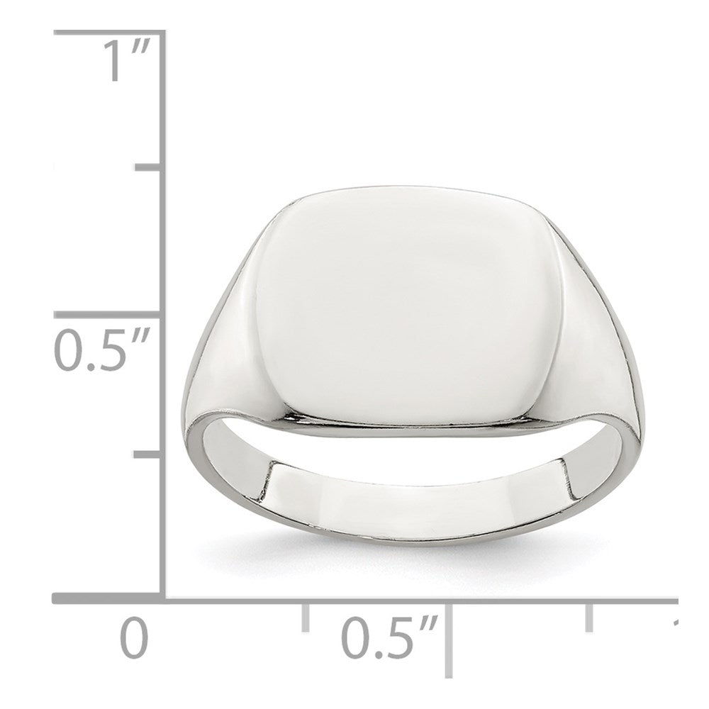 Sterlingsilber 11x14mm Massiv Rückseite Siegel Ring