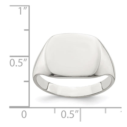 Sterlingsilber 11x14mm Massiv Rückseite Siegel Ring
