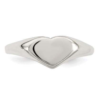 Sterlingsilber Herz Siegel Ring