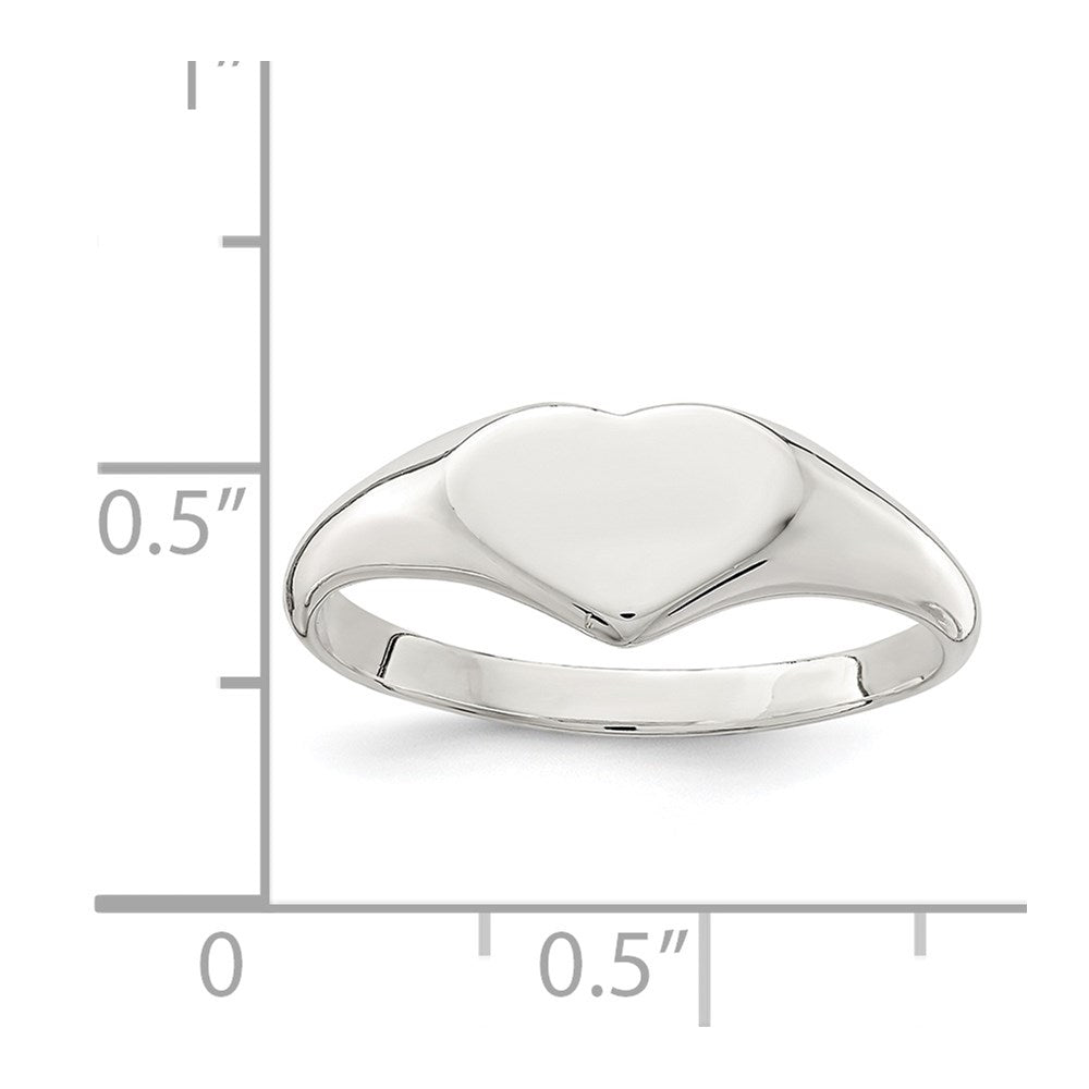 Sterlingsilber Herz Siegel Ring