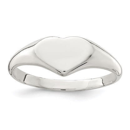 Sterlingsilber Herz Siegel Ring