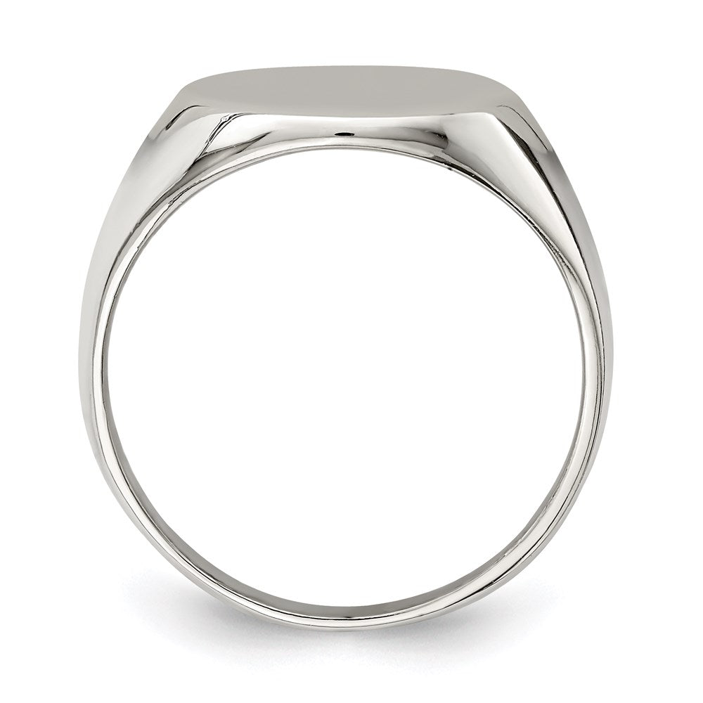 Sterlingsilber 17x13mm Geschlossen Rückseite Siegel Ring