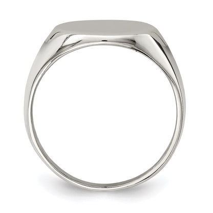 Sterlingsilber 17x13mm Geschlossen Rückseite Siegel Ring
