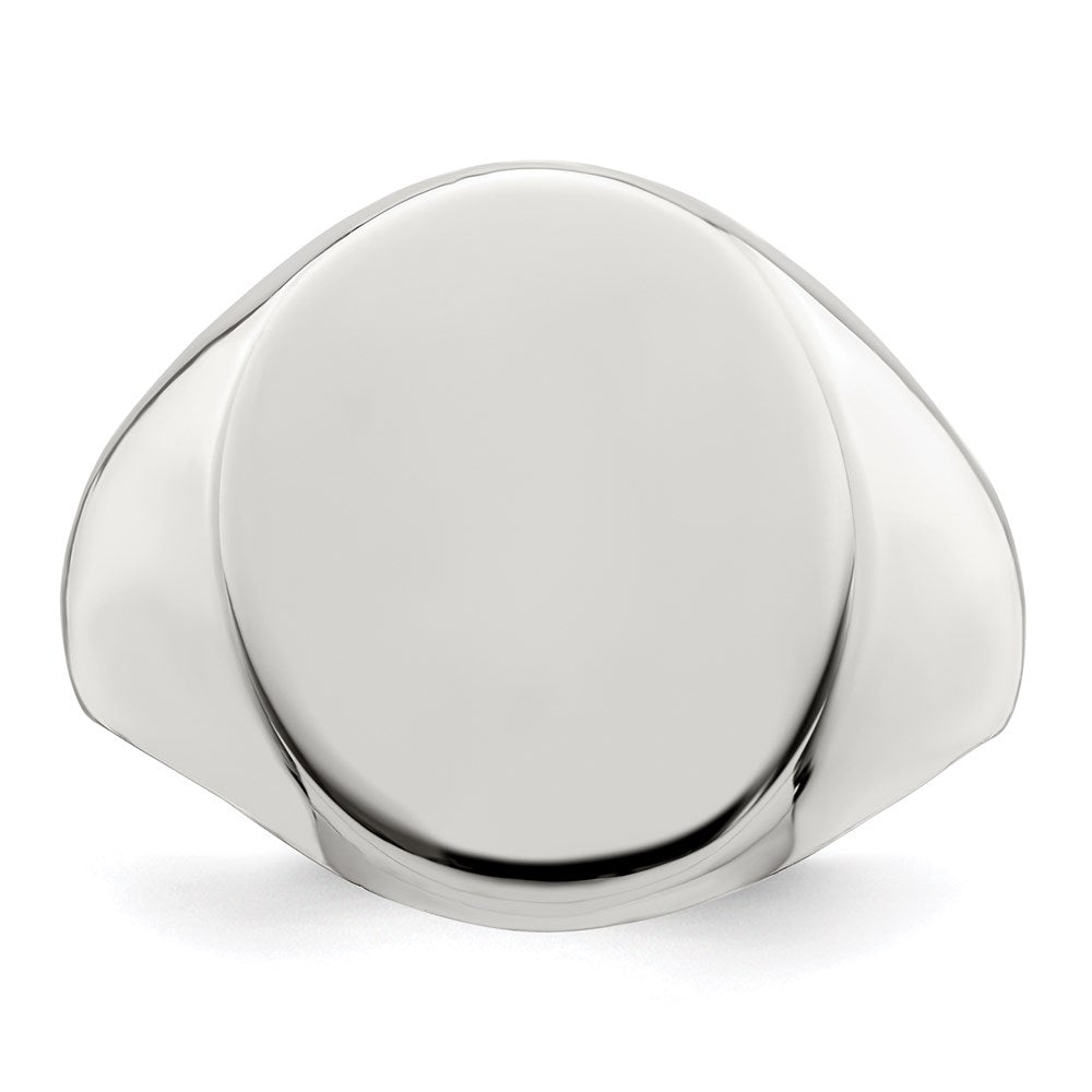 Sterlingsilber 17x13mm Geschlossen Rückseite Siegel Ring