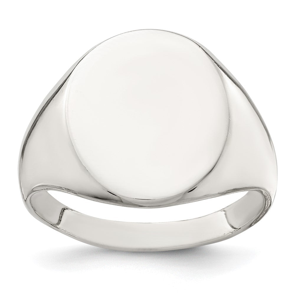 Sterlingsilber 17x13mm Geschlossen Rückseite Siegel Ring