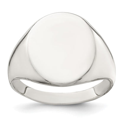 Sterlingsilber 17x13mm Geschlossen Rückseite Siegel Ring