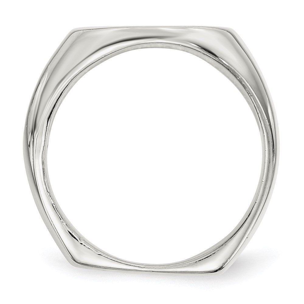 Sterlingsilber 18x14mm Offen Rückseite Siegel Ring