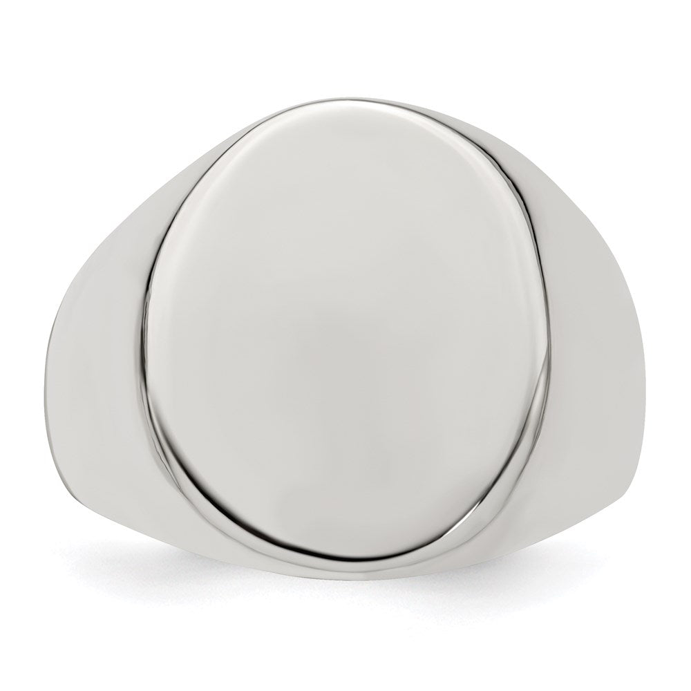 Sterlingsilber 18x14mm Offen Rückseite Siegel Ring