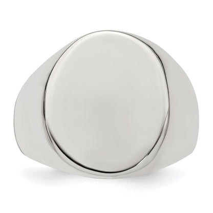 Sterlingsilber 18x14mm Offen Rückseite Siegel Ring