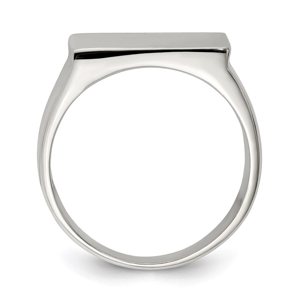 Sterlingsilber 19x16mm Geschlossen Rückseite Siegel Ring
