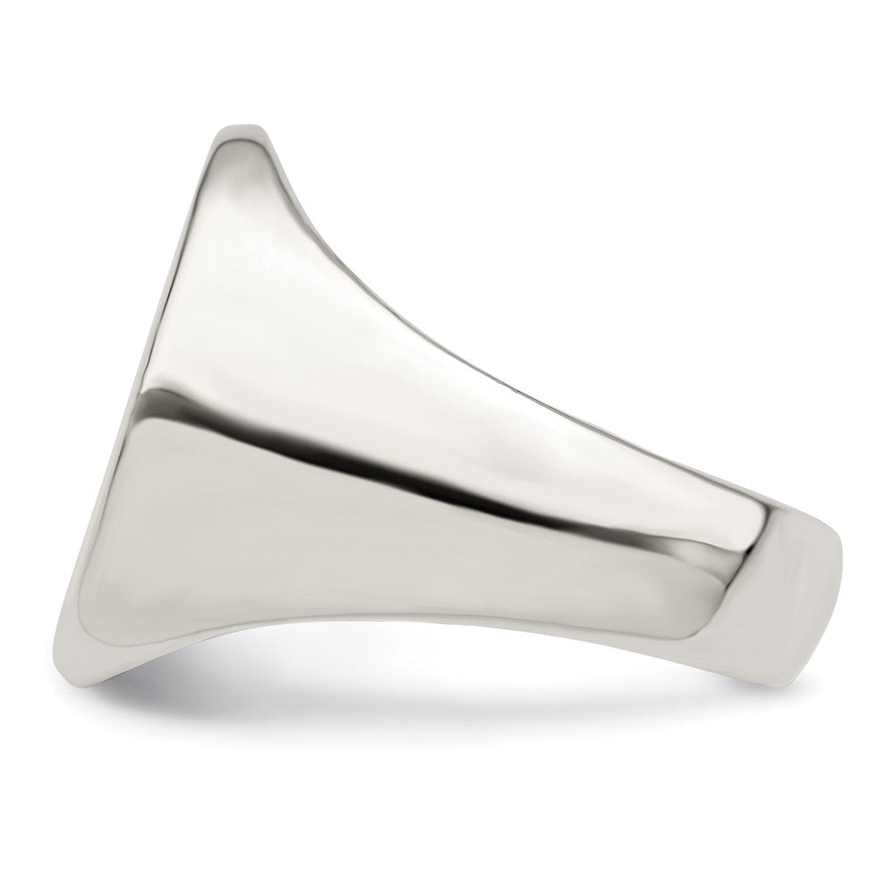 Sterlingsilber 19x16mm Geschlossen Rückseite Siegel Ring