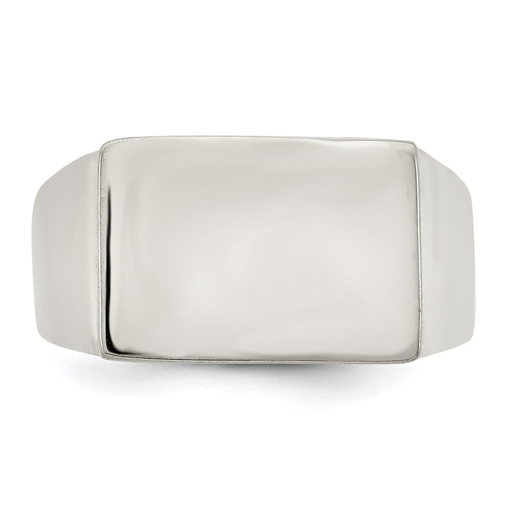 Sterlingsilber 19x16mm Geschlossen Rückseite Siegel Ring