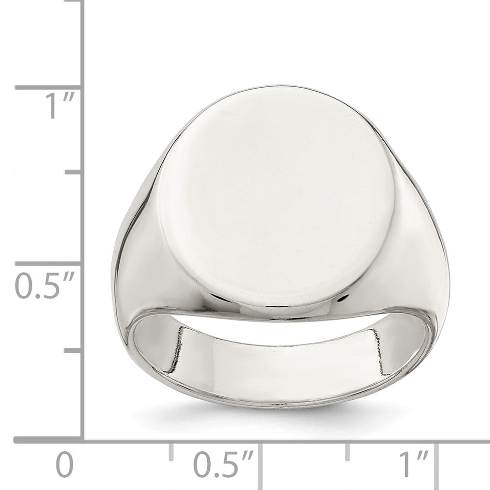 Sterlingsilber 19x16mm Geschlossen Rückseite Siegel Ring