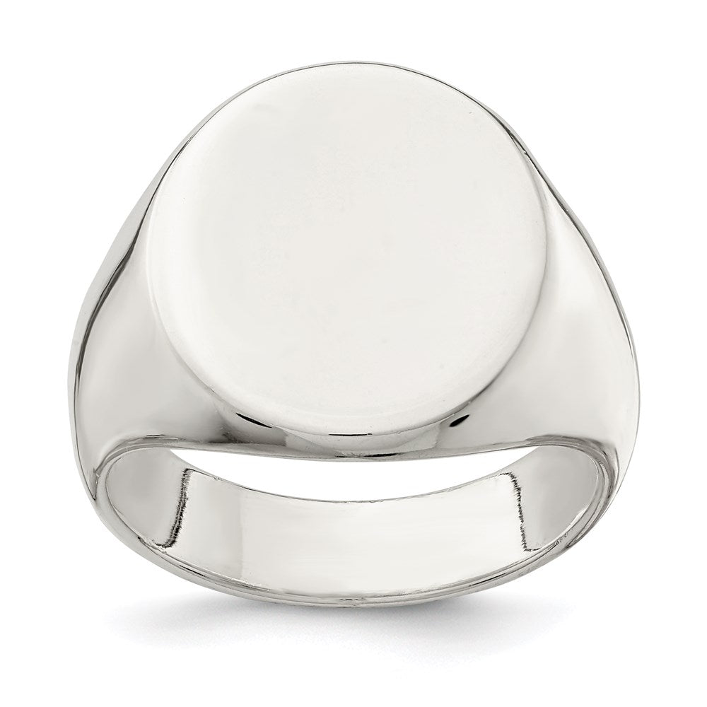 Sterlingsilber 19x16mm Geschlossen Rückseite Siegel Ring