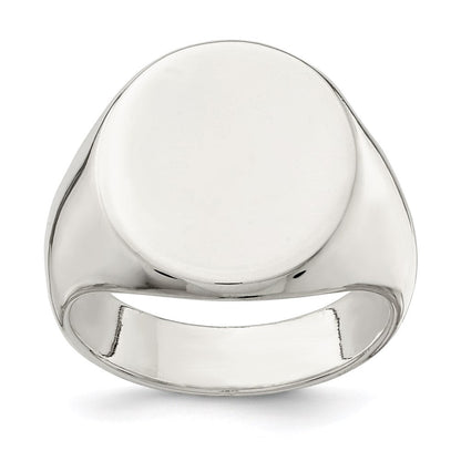 Sterlingsilber 19x16mm Geschlossen Rückseite Siegel Ring