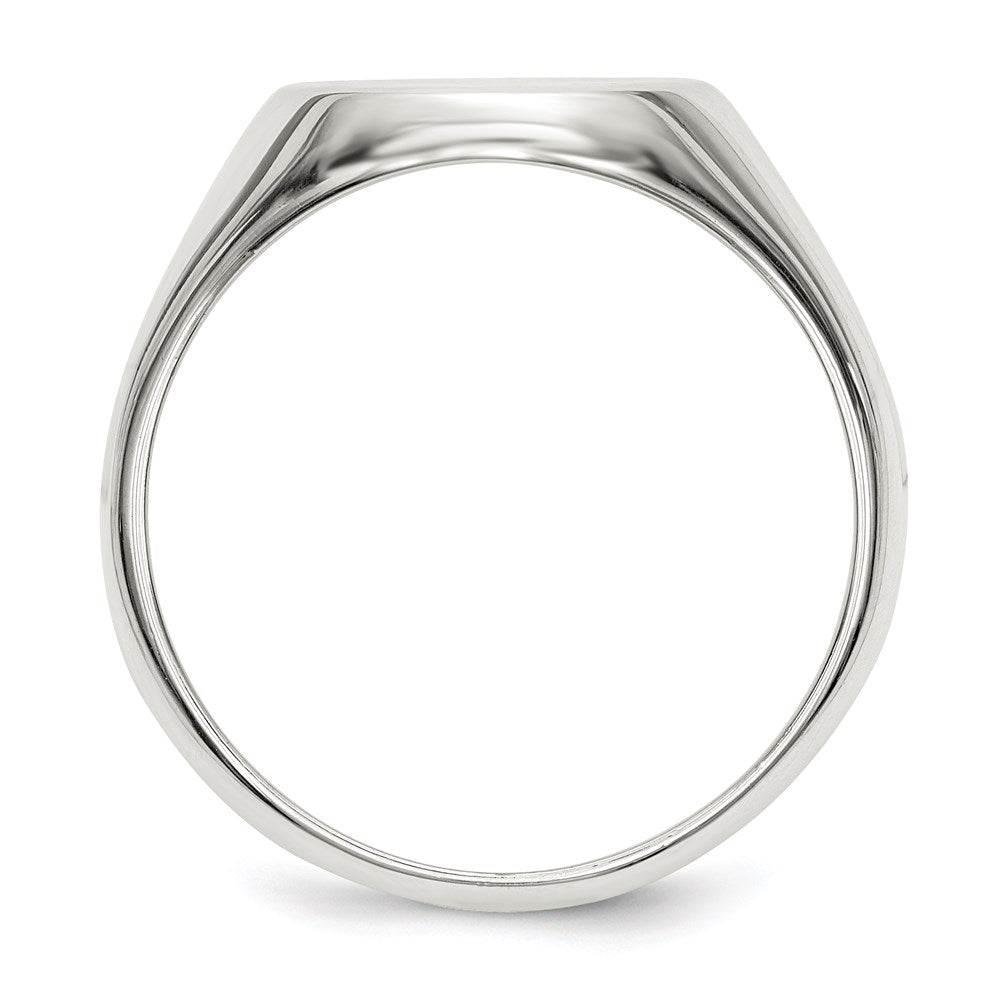 Sterlingsilber 15x12mm Geschlossen Rückseite Siegel Ring