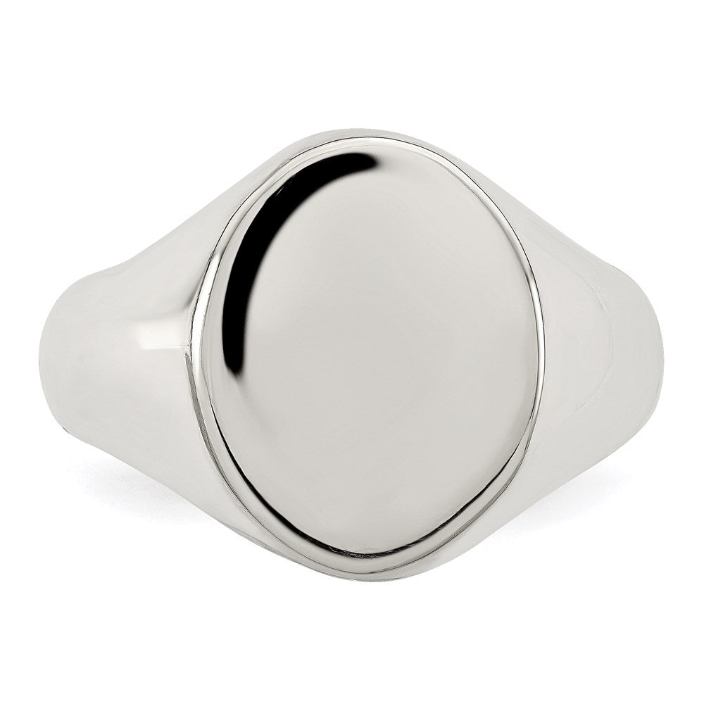 Sterlingsilber 15x12mm Geschlossen Rückseite Siegel Ring