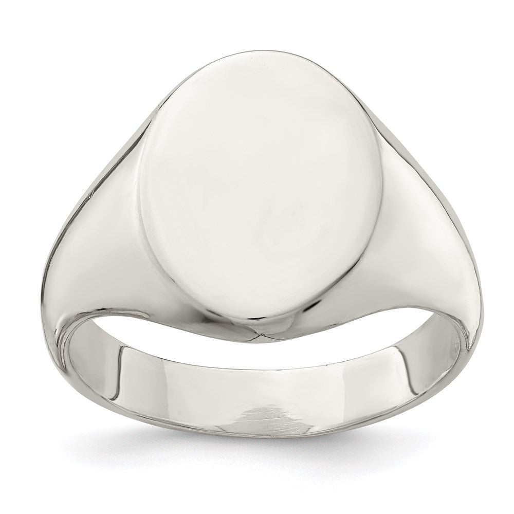 Sterlingsilber 15x12mm Geschlossen Rückseite Siegel Ring