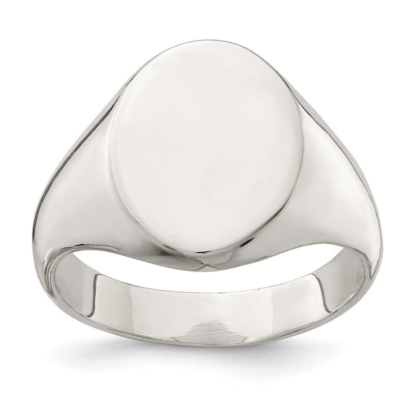 Sterlingsilber 15x12mm Geschlossen Rückseite Siegel Ring