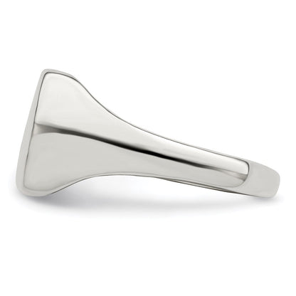 Sterlingsilber 12x12mm Geschlossen Rückseite Siegel Ring