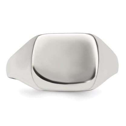 Sterlingsilber 12x12mm Geschlossen Rückseite Siegel Ring