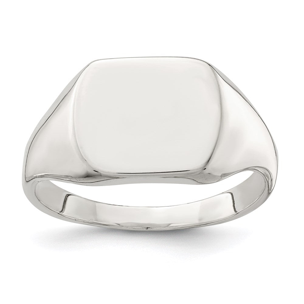 Sterlingsilber 12x12mm Geschlossen Rückseite Siegel Ring