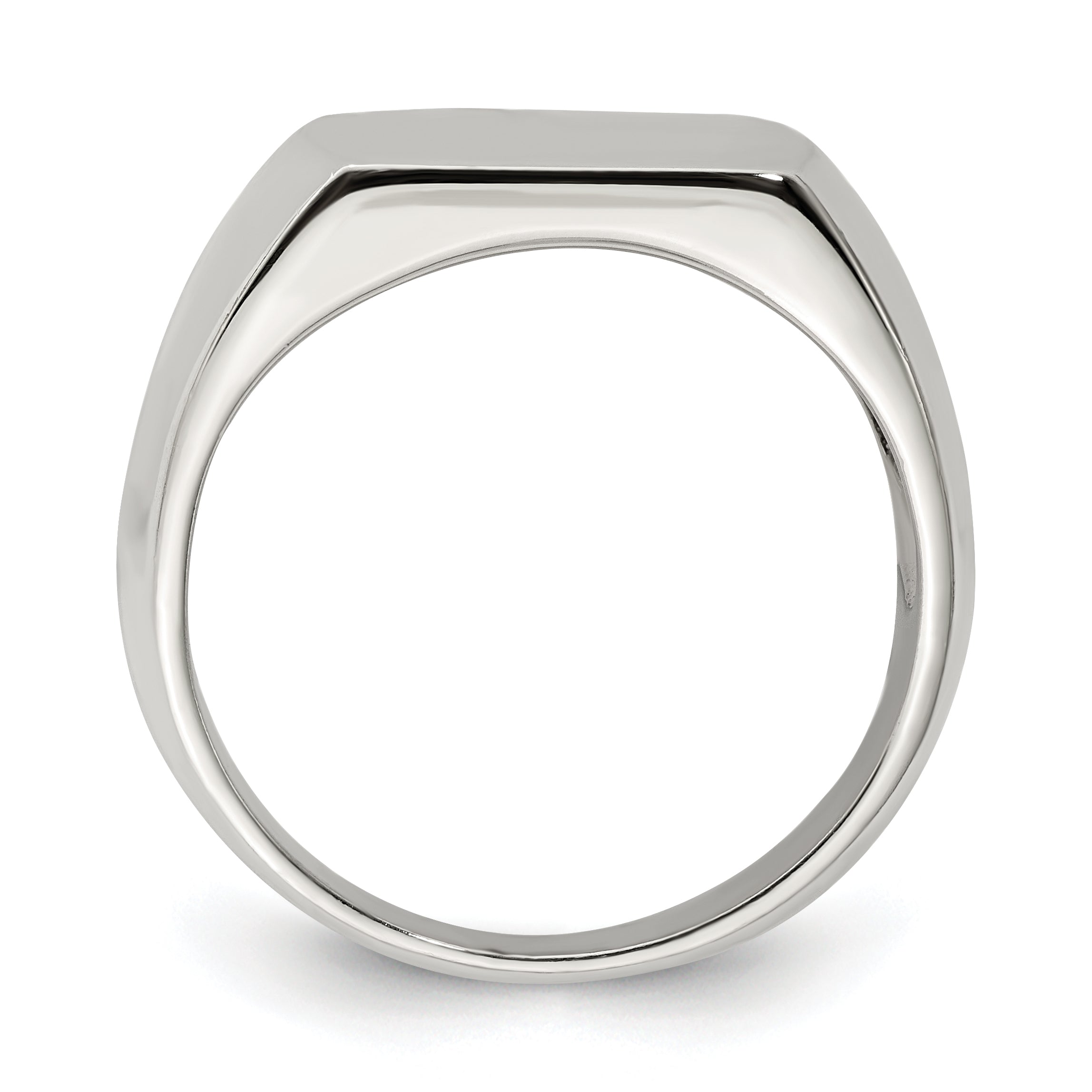 Sterlingsilber 12x15mm Offen Rückseite Siegel Ring