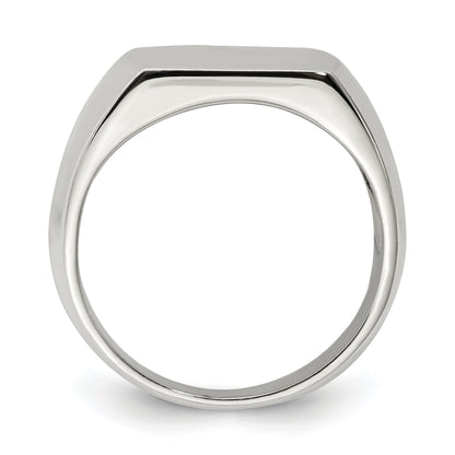 Sterlingsilber 12x15mm Offen Rückseite Siegel Ring