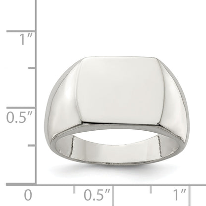 Sterlingsilber 12x15mm Offen Rückseite Siegel Ring