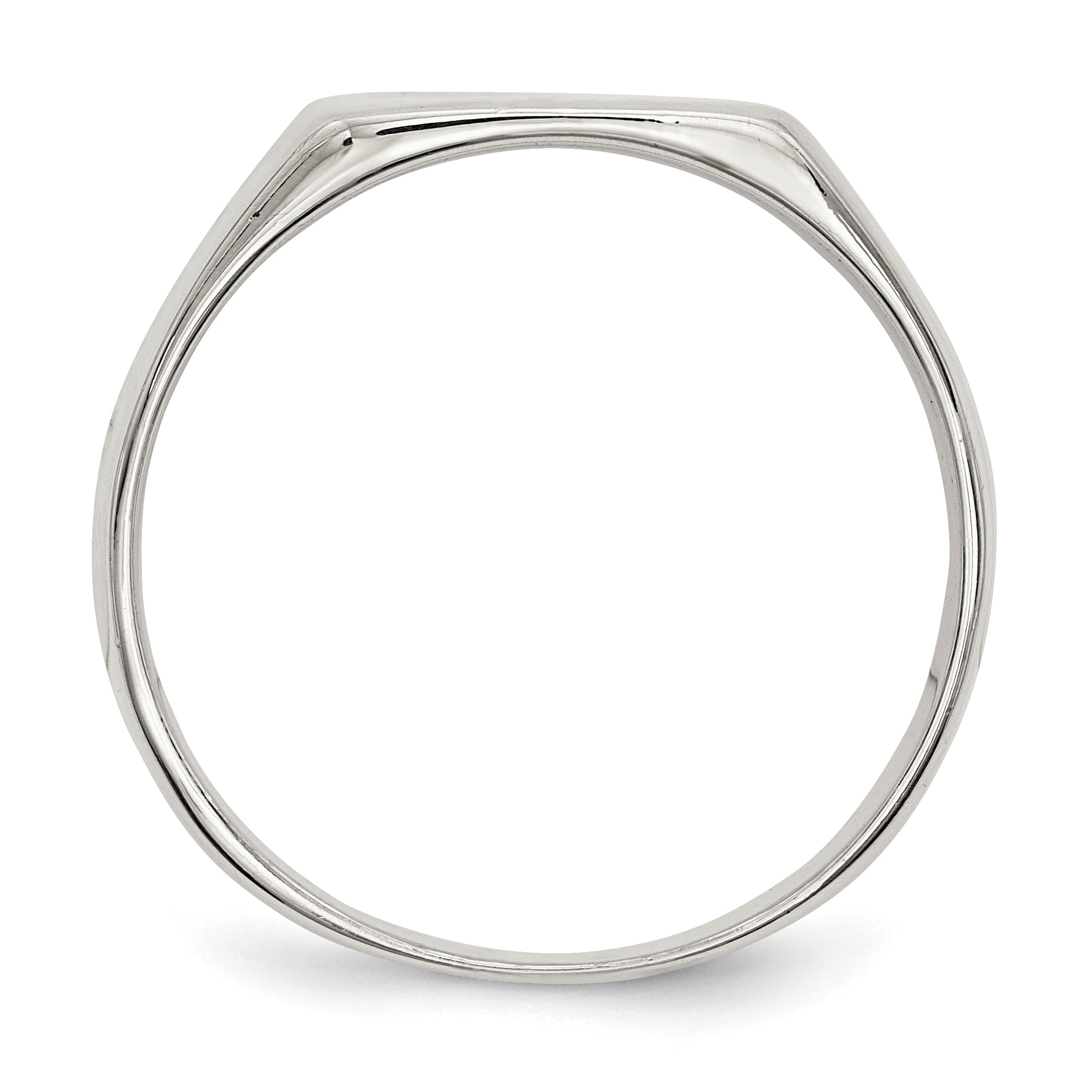 Sterlingsilber 11x12mm Geschlossen Rückseite Siegel Ring