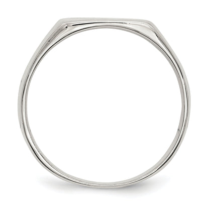 Sterlingsilber 11x12mm Geschlossen Rückseite Siegel Ring