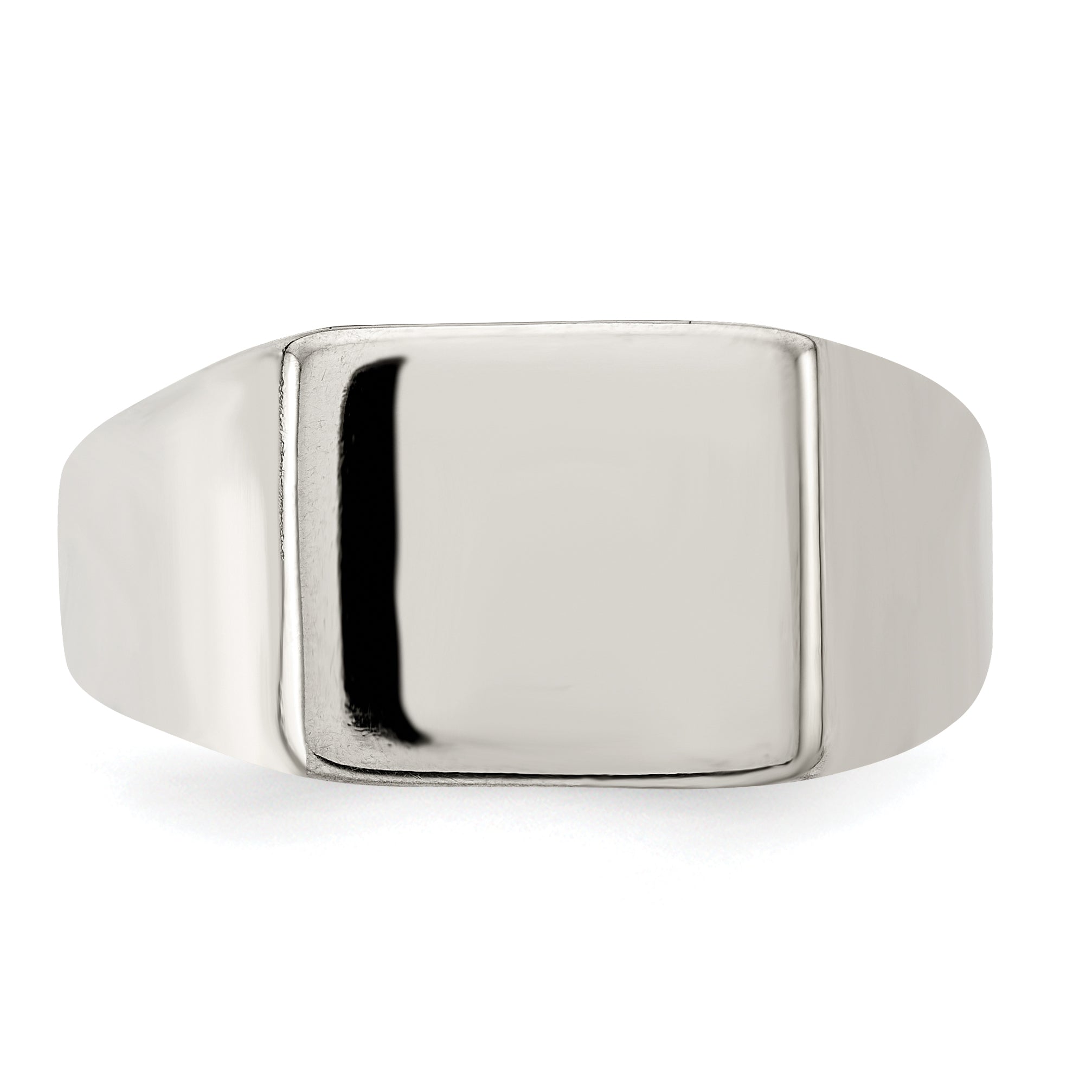 Sterlingsilber 11x12mm Geschlossen Rückseite Siegel Ring