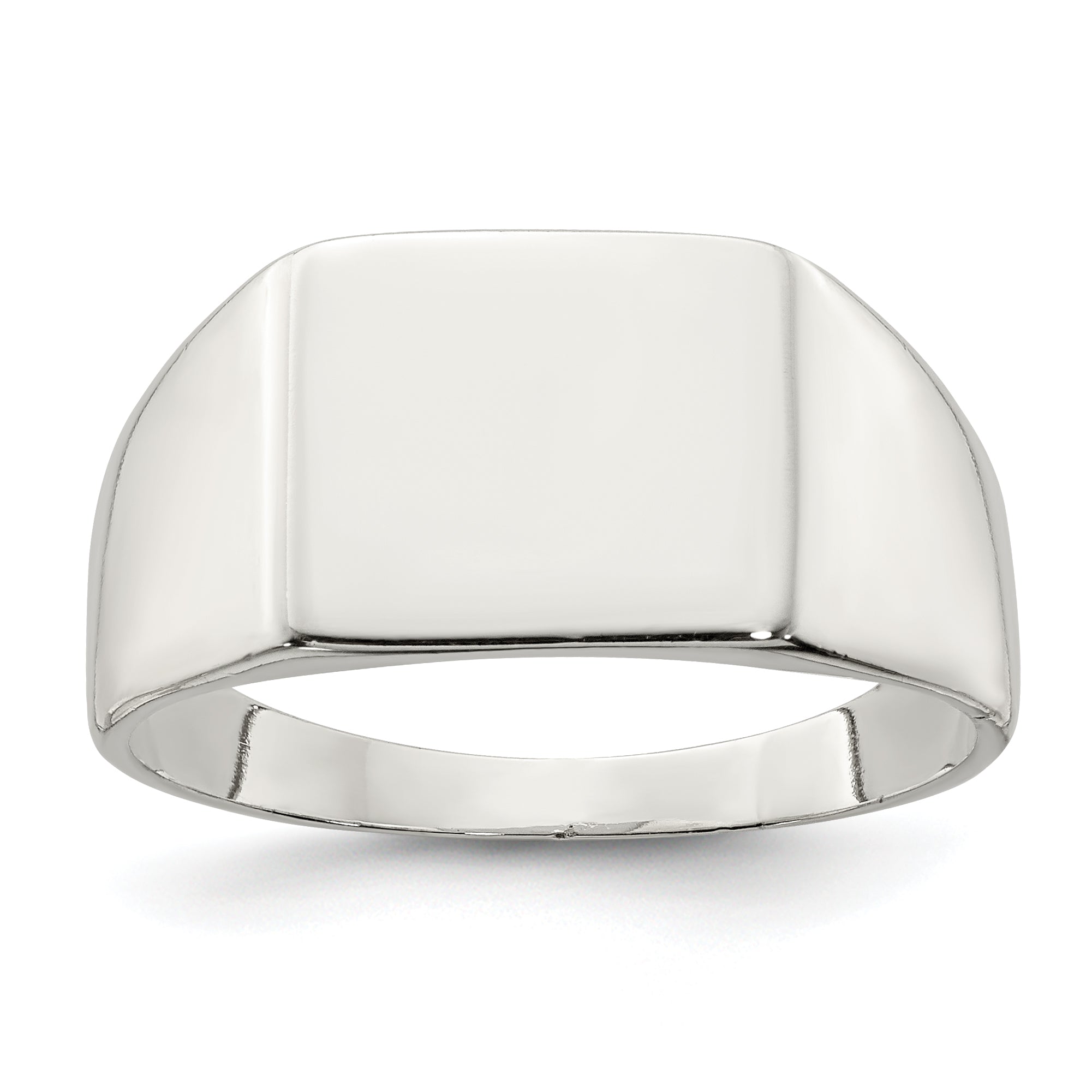 Sterlingsilber 11x12mm Geschlossen Rückseite Siegel Ring