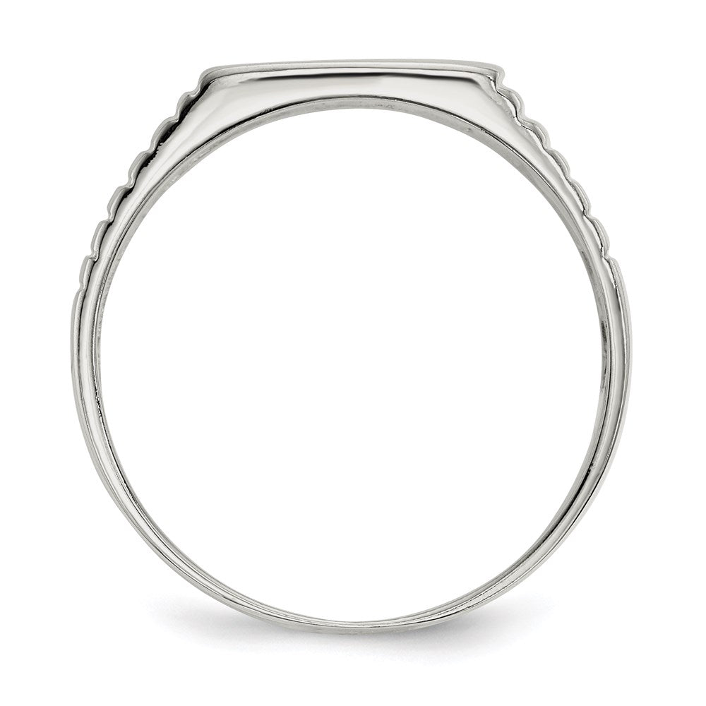 Sterlingsilber 10x12mm Offen Rückseite Siegel Ring