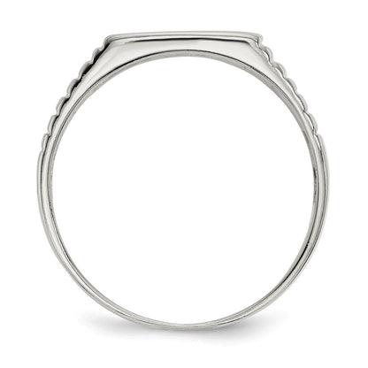 Sterlingsilber 10x12mm Offen Rückseite Siegel Ring