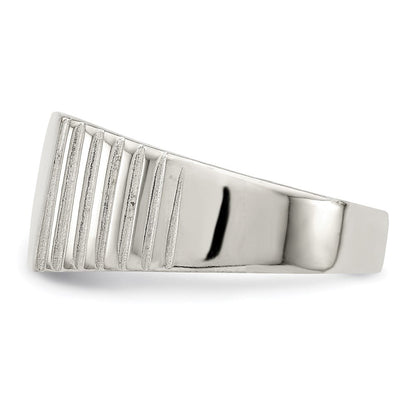 Sterlingsilber 10x12mm Offen Rückseite Siegel Ring