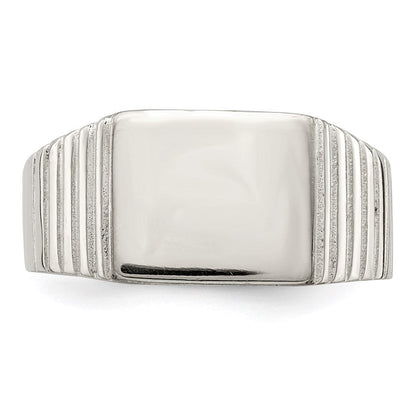 Sterlingsilber 10x12mm Offen Rückseite Siegel Ring
