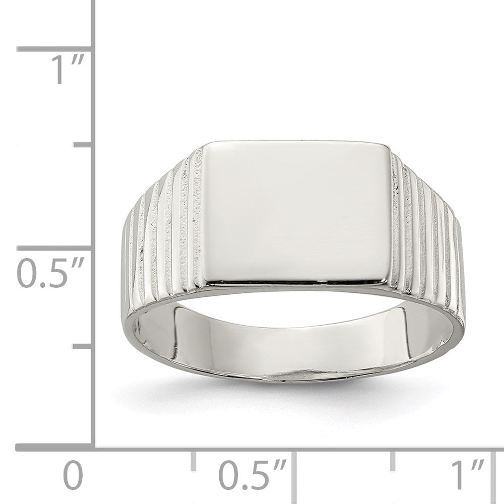 Sterlingsilber 10x12mm Offen Rückseite Siegel Ring